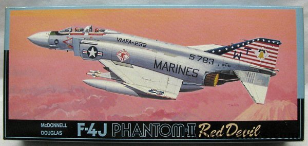 Fujimi 1/72 McDonnell F-4J Phantom II Red Devil - US Marines VMFA-232 / US Navy VF-151 USS Midway / VF194, G-9 plastic model kit